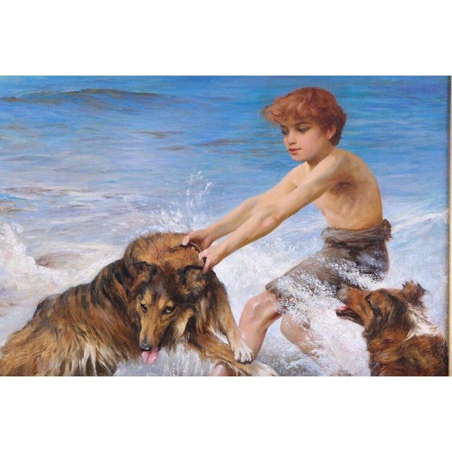 Arthur Wardle, Large British Animal & Coastal, Oil Painting For Sale - Image 3 of 9
