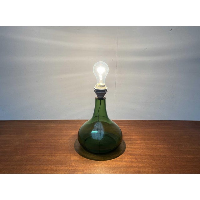Metal Mid-Century Danish Glass Table Lamp from Holmegaard, 1960s For Sale - Image 7 of 18