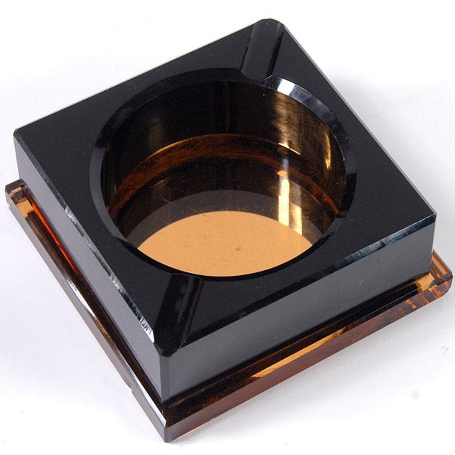 Art Deco French Glass Ashtray, 1930s For Sale - Image 6 of 9