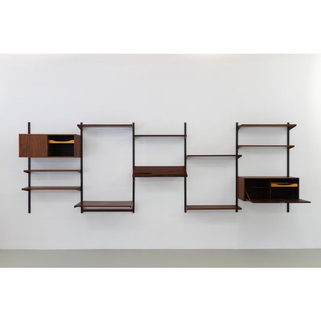 1960s Danish Rosewood 5-Bay Modular Wall Unit by Kai Kristiansen for FM, 1960s For Sale - Image 5 of 18