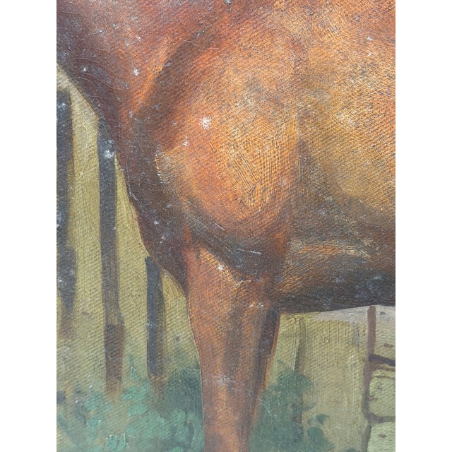 Mid-Century British Equestrian Horse Portrait Attributed to Lionel Ellis, c.1950–60 For Sale - Image 12 of 18