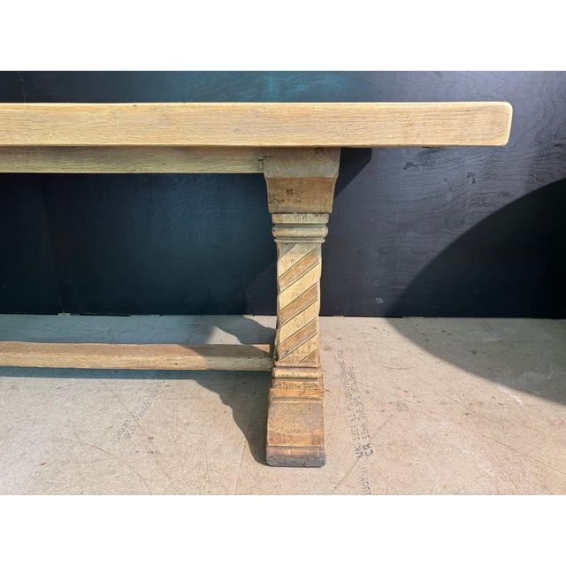 French Oak Farmhouse Dining Table, 1920s For Sale - Image 6 of 15