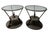 Hollywood Regency Center Tables with Glass Tops, 1980s, Set of 2 For Sale - Image 10 of 10