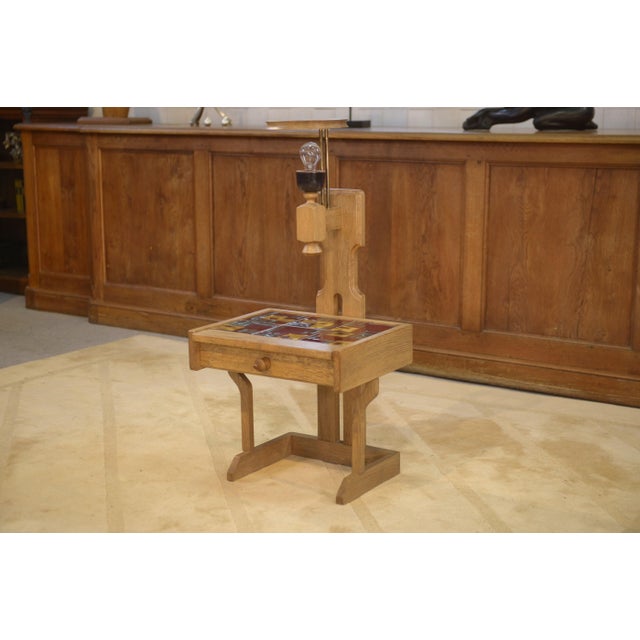 Oak Bedside Table by Guillerme and Chambron for Votre Maison, 1950s For Sale - Image 13 of 13