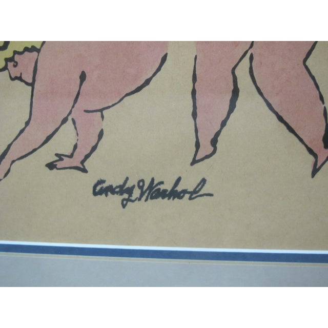 Figurative Andy Warhol in the Bottom of My Garden Cherubs Wheelbarrow Signed Lithograph For Sale - Image 3 of 5