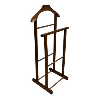 Vintage Wooden Valet Stand, 1970s For Sale
