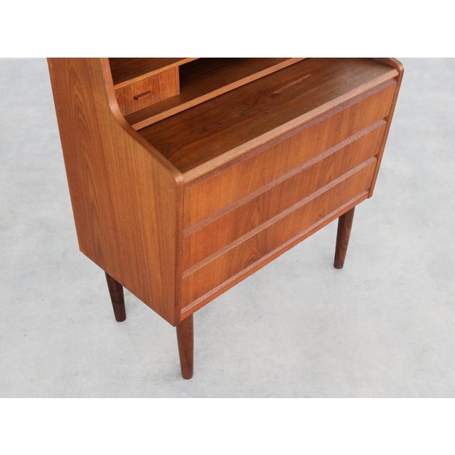 Vintage Danish Secretary in Teak, 1960s For Sale - Image 4 of 9