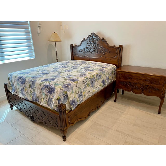 Hand Carved Wood Queen Bed Chairish