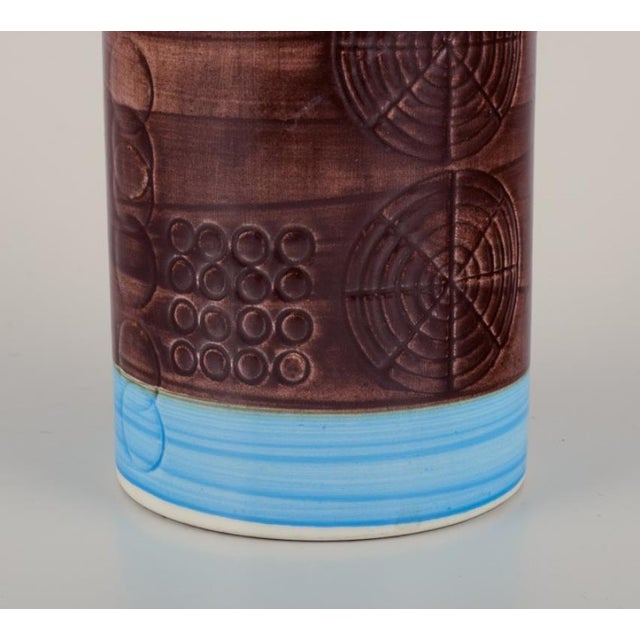 Modernist Sarek Ceramic Vase by Olle Alberius for Rörstrand For Sale - Image 6 of 8