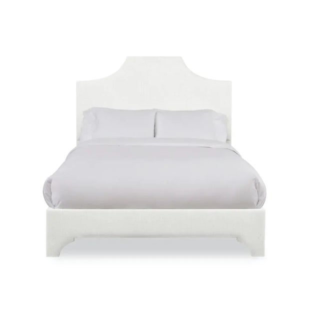 Not Yet Made - Made To Order Kit King Headboard, Ivory Linen For Sale - Image 5 of 5