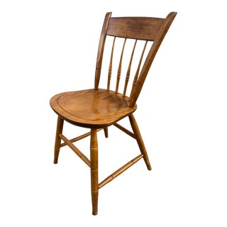 Mid 20th Century Vintage Nichols and Stone Windsor Back Maple Dining Chair For Sale