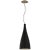 Barbara Barry for Visual Comfort Signature Nimbus Medium Pendant in Matte Black For Sale