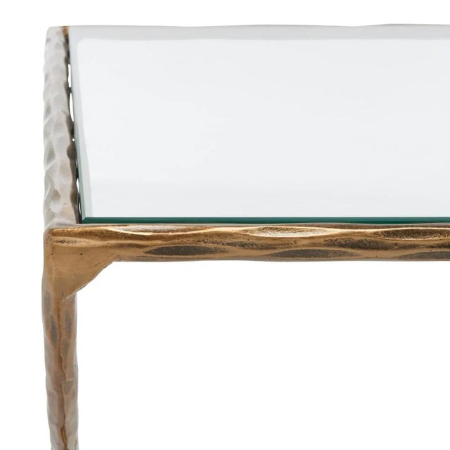 Debbie Rectangle Metal Coffee Table - Brass For Sale In Philadelphia - Image 6 of 9