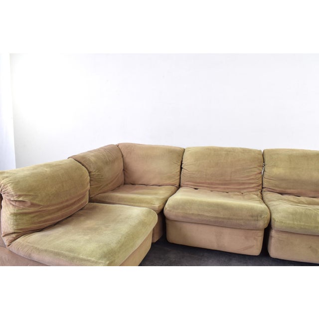 Mid-Century Modern Modular Corner Sofa from Rolf Benz, 1970s, Set of 4 For Sale - Image 12 of 14