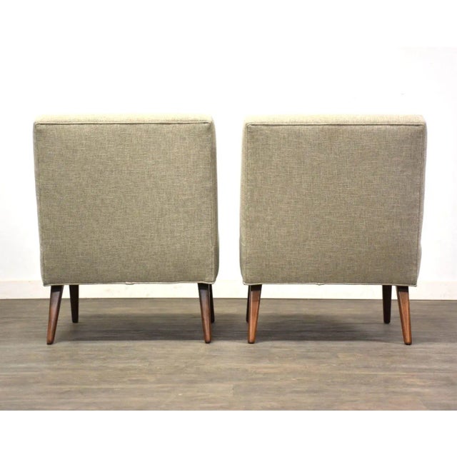 Gray 1960s Grey Mid Century Slipper Lounge Chairs - a Pair For Sale - Image 8 of 8