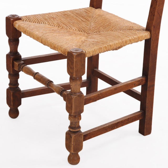 1940s Set of Ten French Dining Chairs in the Manner of Charles Dudouyt, C 1940 For Sale - Image 5 of 7