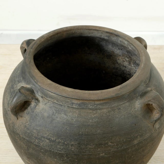 Introducing the Vintage Gray Ceramic 8" Water Vase with a unique touch of history. Originating from Northern China's...