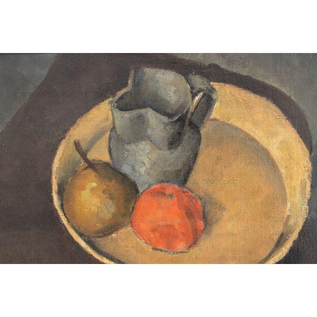 William Wetzel (American, XX), Still Life with Pear, Oil on Canvas, 1920s, signed and marked "Weber Class" to verso on...