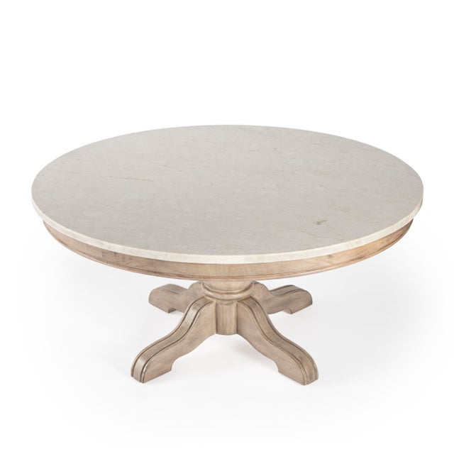 Danielle Marble Coffee Table, Tan/Beige For Sale - Image 10 of 10
