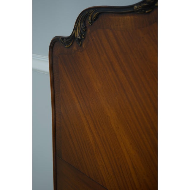 Pair of French Style Marquetry Inlaid Satinwood Twin Beds For Sale - Image 9 of 16