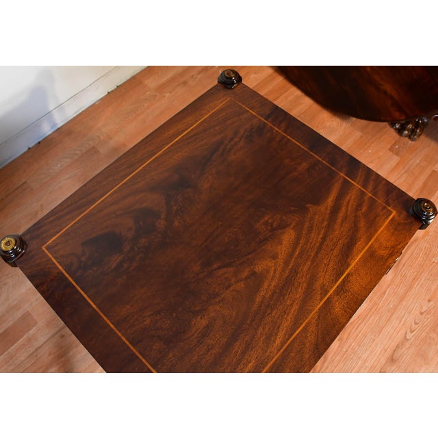 1930 English Regency Flame Mahogany Side Accent Tables For Sale - Image 11 of 13