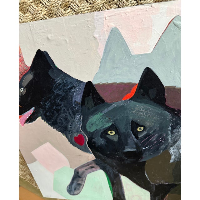 Abstract Expressionism “Wolf Encounters” Art by LWren Walraven For Sale - Image 3 of 10