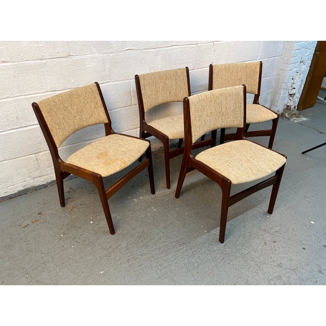 Mid-Century Modern Set of Four Vintage Danish Modern Erik Buch Teakwood 'Model 89' Dining Chairs For Sale - Image 3 of 14