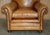 Brown Comfortable Pair of Antique Chesterfield Victorian Brown Leather Club Armchairs For Sale - Image 8 of 17