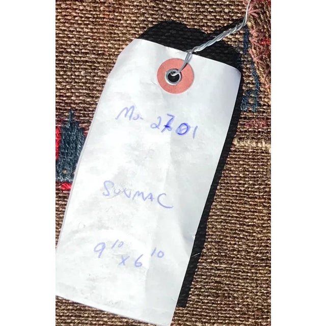 1900s Azerbaijan Soumac Rug-6′10″ × 9′10″ For Sale - Image 12 of 13