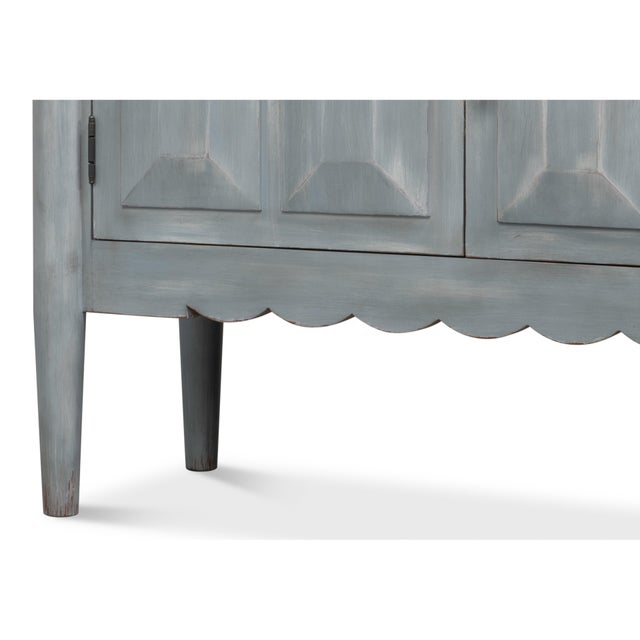 Not Yet Made - Made To Order Swedish Style Faceted Sideboard in Antique Gray - 79" For Sale - Image 5 of 10