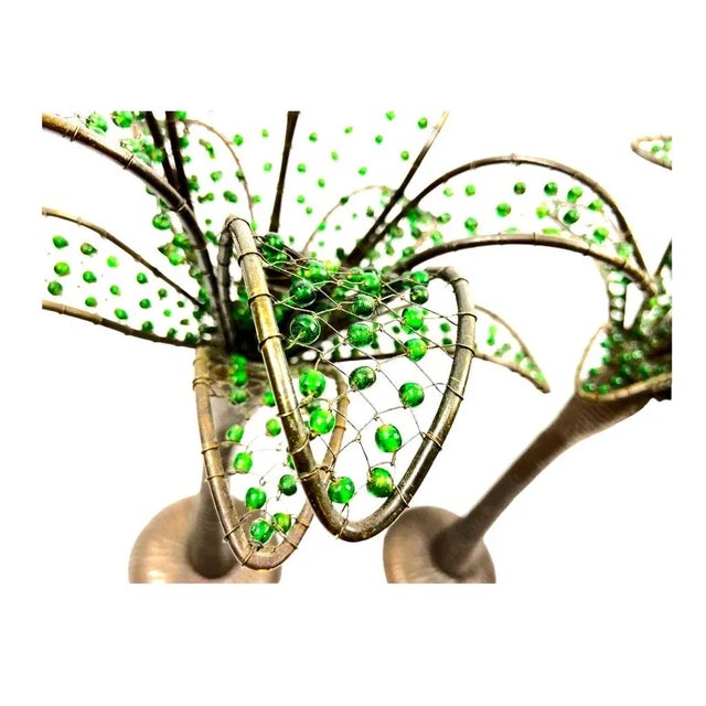 Late 20th Century Palm Tree Candle Holders - a Pair For Sale - Image 4 of 6