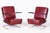 Red Czech Bauhaus Armchairs in Red Leather and Chrome by Arnošt Beck, 1930s, Set of 2 For Sale - Image 8 of 8