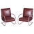 Burgundy Tubular Armchairs, 1930s, Set of 2 For Sale - Image 10 of 10