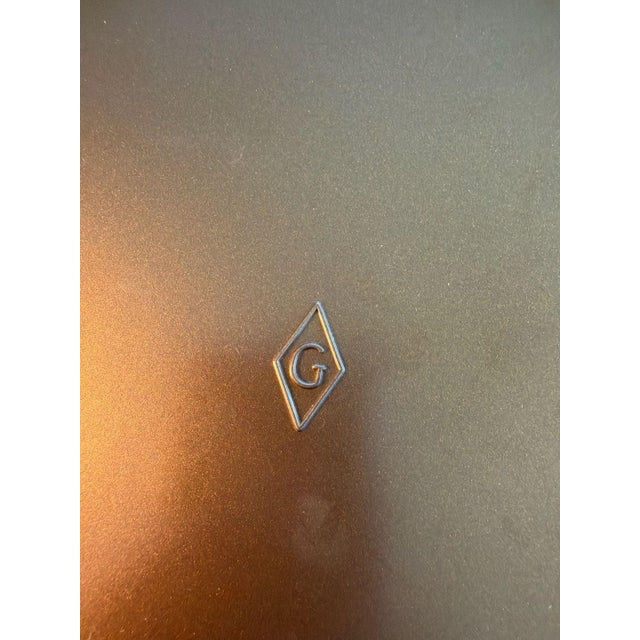 Vintage Mid-Century Modern Gessner Tortoise Shell Vinyl Ice Bucket with Brass Ha For Sale - Image 4 of 5