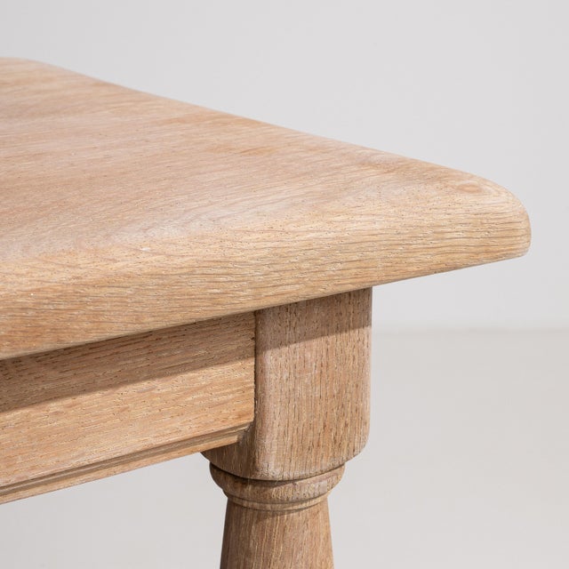 Oak Console Table With Turned Legs France Early 1900s For Sale - Image 4 of 12