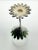 Green Forever International Green Enamel Metal Flower Wine Glasses - Set of 4 For Sale - Image 8 of 9