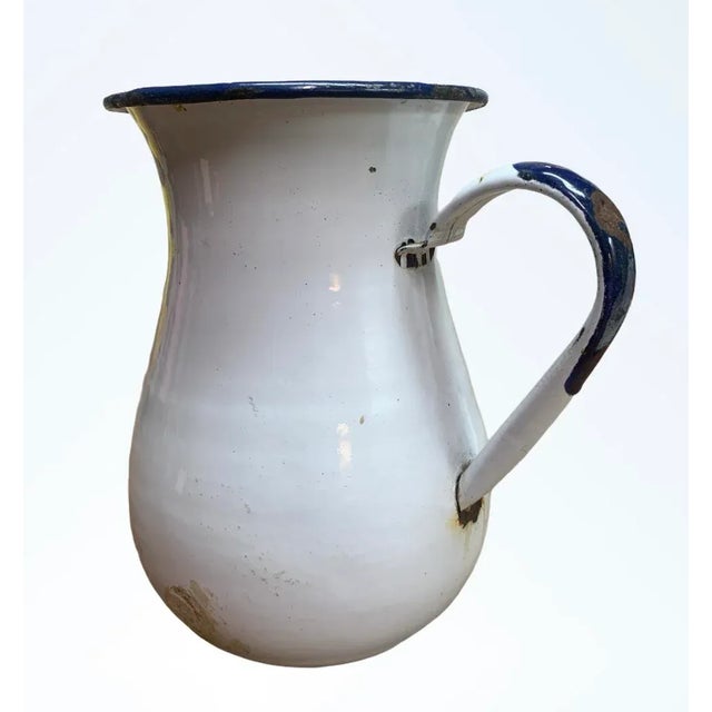 Very beautiful antique French pitcher in its original condition. Rare find . Pitcher is solid condition. For serious...