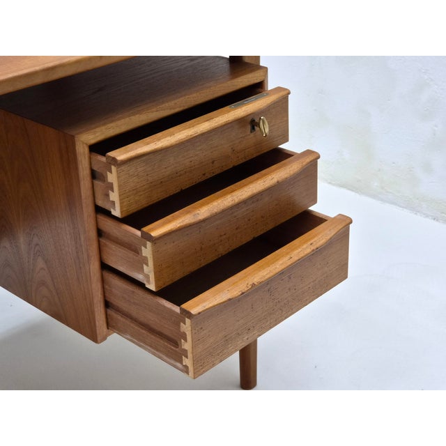 Danish Writing Desk in Teak by Peter Løvig Nielsen for Løvig, 1960s For Sale - Image 11 of 14