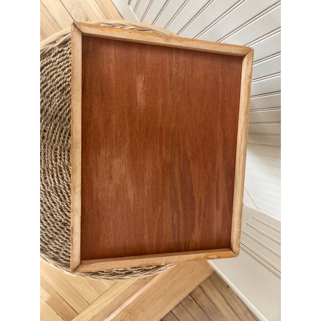 Vintage Wooden Box With Brass Details For Sale - Image 6 of 7