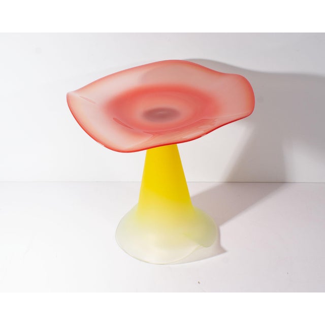 Contemporary Stephan Cox 2001 Postmodern Art Glass Compote For Sale - Image 3 of 6