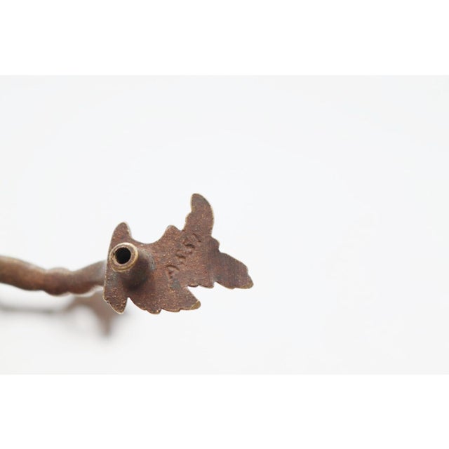 Mid 20th Century Pair of Vintage 3.875 In. French Provincial Brass Drawer Pulls For Sale - Image 5 of 5