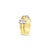 Contemporary Baguette Two Toned Diamond Band 18k Yellow Gold, Size 10 For Sale - Image 3 of 6
