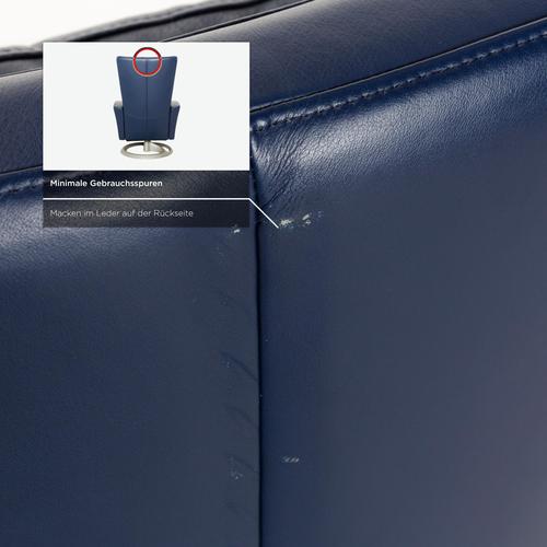 Blue Leather Chair from Rolf Benz For Sale - Image 8 of 16