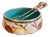Antique Majolica Salad Bowl and Servers, 1860, Set of 3 For Sale