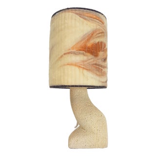 Arts & Crafts Style Brutalist Natural Stone Table Lamp, 1970s For Sale
