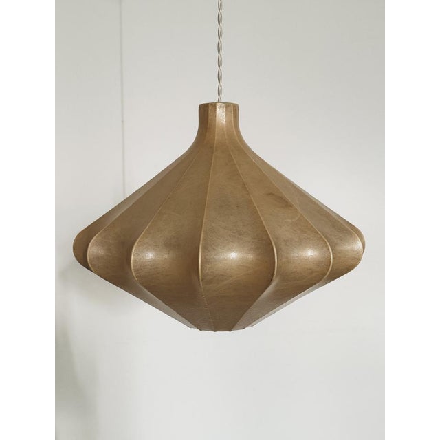 Cocoon Pendant Light attributed to Friedel Wauer for Goldkant Leuchten, 1960s For Sale - Image 11 of 14
