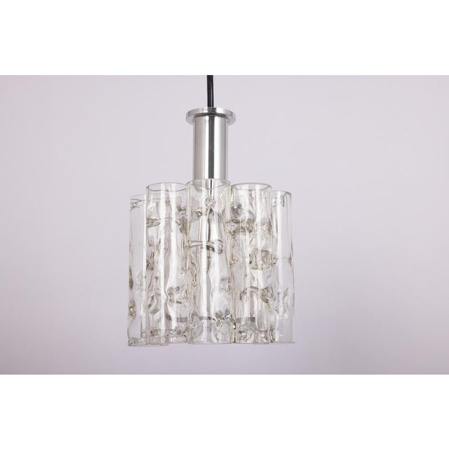 1970s Petite Murano Tubes 1 of 5 Pendant Lights by Doria, 1970s For Sale - Image 5 of 13