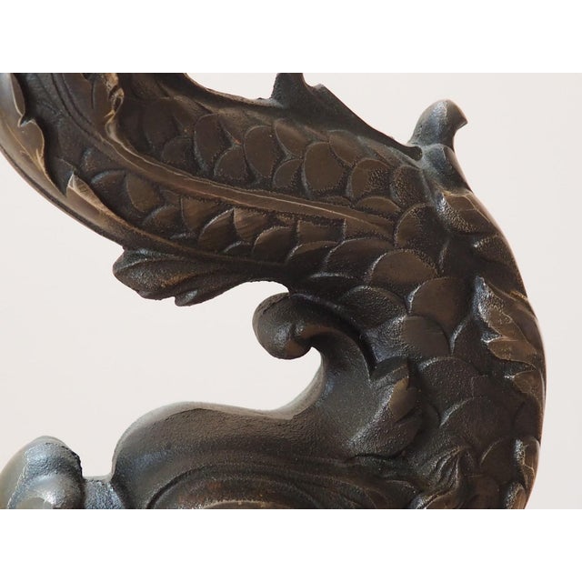 Vintage Zoomorphic Dragon Lamp in Cast Metal, 1970s For Sale - Image 15 of 18