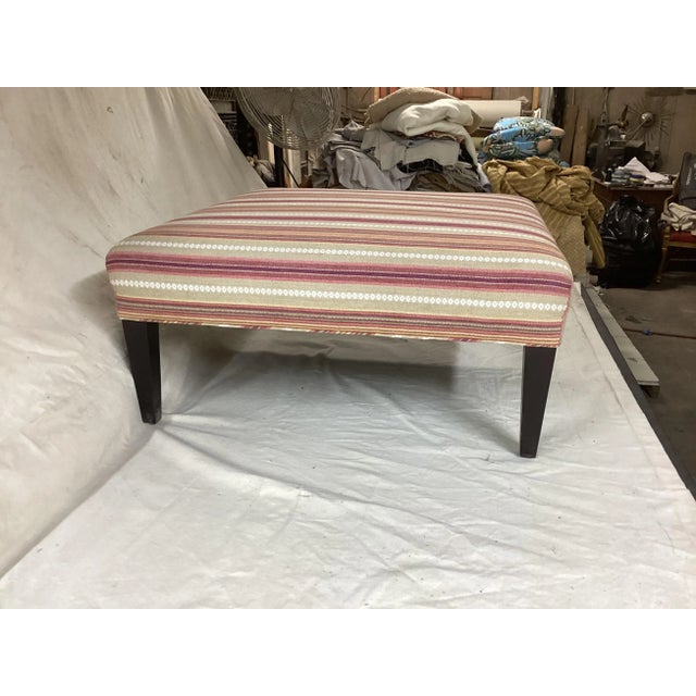 Custom Square Upholstered Ottoman For Sale - Image 12 of 12