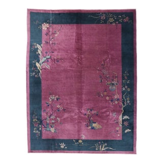 Antique Chinese Art Deco Rug, 09'00 X 11'09 For Sale